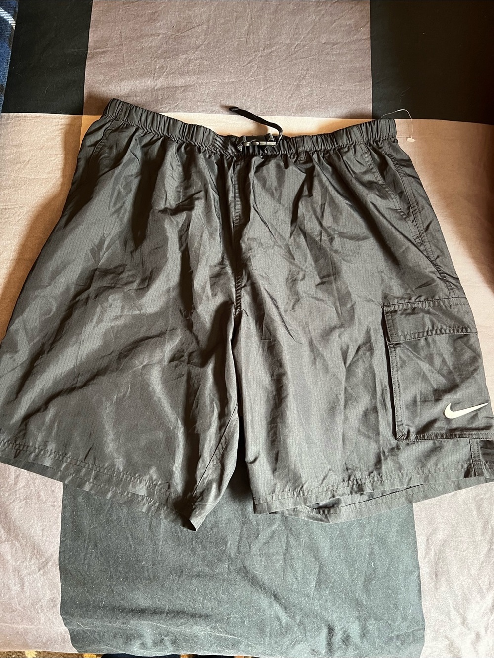 Nike Black Swim Trunks with Cargo Pocket